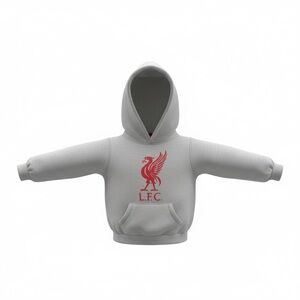 Liverpool Kids Gray Hoodie with Red Logo